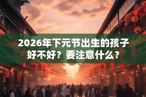 2026年下元节出生的孩子好不好？要注意什么？