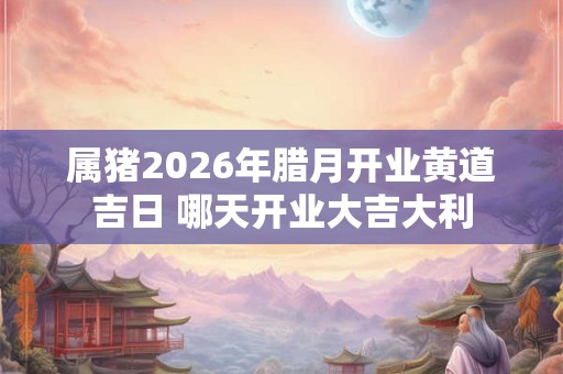 属猪2026年腊月开业黄道吉日 哪天开业大吉大利