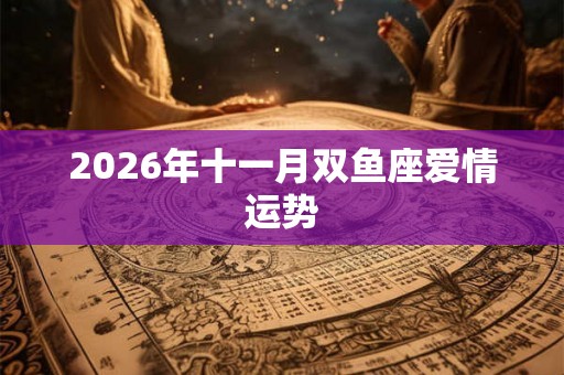 2026年十一月双鱼座爱情运势