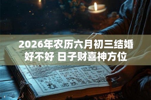 2026年农历六月初三结婚好不好 日子财喜神方位