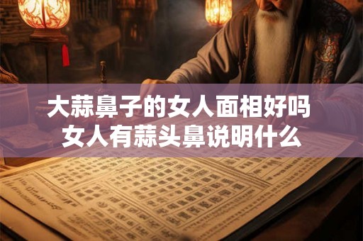 大蒜鼻子的女人面相好吗 女人有蒜头鼻说明什么