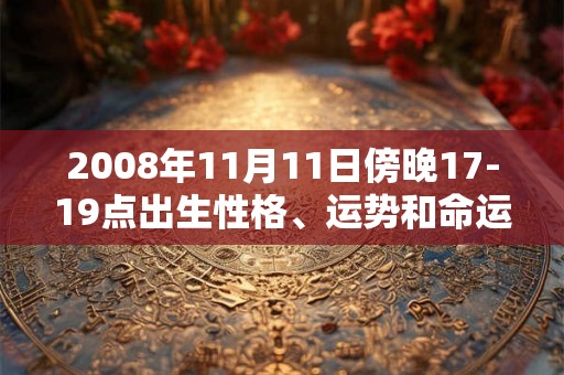 2008年11月11日傍晚17-19点出生性格、运势和命运