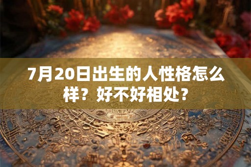 7月20日出生的人性格怎么样？好不好相处？