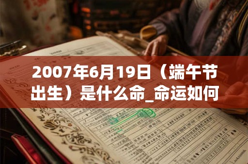 2007年6月19日（端午节出生）是什么命_命运如何