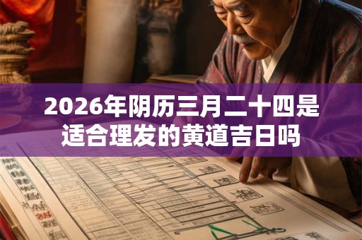 2026年阴历三月二十四是适合理发的黄道吉日吗
