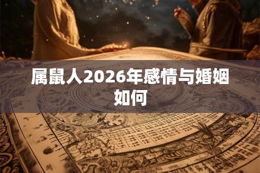 属鼠人2026年感情与婚姻如何
