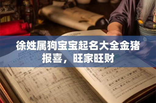 徐姓属狗宝宝起名大全金猪报喜,旺家旺财 徐姓属狗宝宝起名大全金猪报喜,旺家旺财