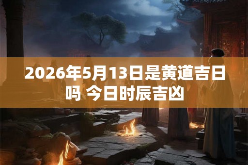 2026年5月13日是黄道吉日吗 今日时辰吉凶