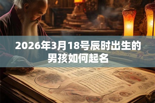 2026年3月18号辰时出生的男孩如何起名