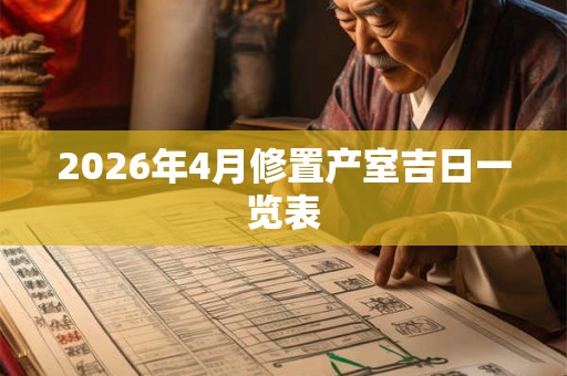 2026年4月修置产室吉日一览表 2026年4月修置产室吉日一览表