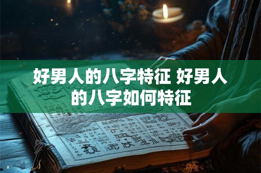 好男人的八字特征 好男人的八字如何特征