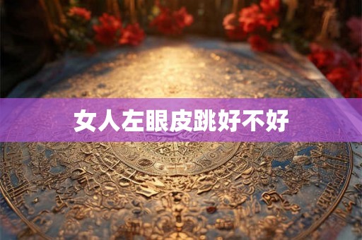 女人左眼皮跳好不好 女人左眼皮跳好不好