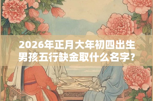 2026年正月大年初四出生男孩五行缺金取什么名字？