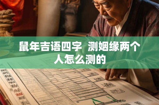 鼠年吉语四字 测姻缘两个人怎么测的 鼠年吉语四字 测姻缘两个人怎么测的