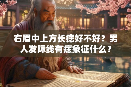 右眉中上方长痣好不好？男人发际线有痣象征什么？