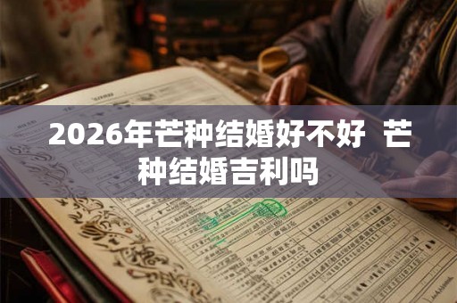 2026年芒种结婚好不好 芒种结婚吉利吗 2026年芒种结婚好不好 芒种结婚吉利吗