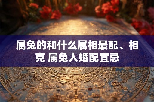 属兔的和什么属相最配、相克 属兔人婚配宜忌