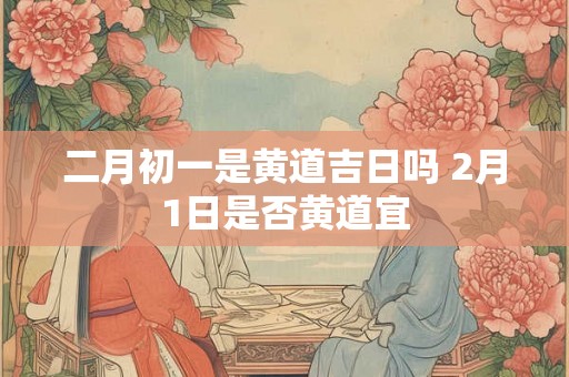 二月初一是黄道吉日吗 2月1日是否黄道宜