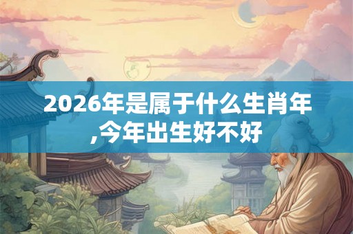2026年是属于什么生肖年,今年出生好不好