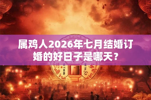 属鸡人2026年七月结婚订婚的好日子是哪天？