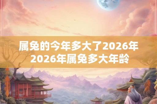 属兔的今年多大了2026年 2026年属兔多大年龄 属兔的今年多大了2026年 2026年属兔多大年龄