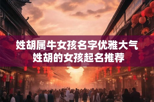 姓胡属牛女孩名字优雅大气 姓胡的女孩起名推荐