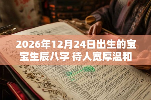 2026年12月24日出生的宝宝生辰八字 待人宽厚温和 2026年12月24日出生的宝宝生辰八字 待人宽厚温和