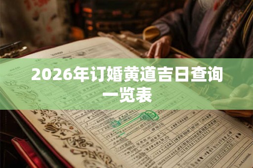 2026年订婚黄道吉日查询一览表