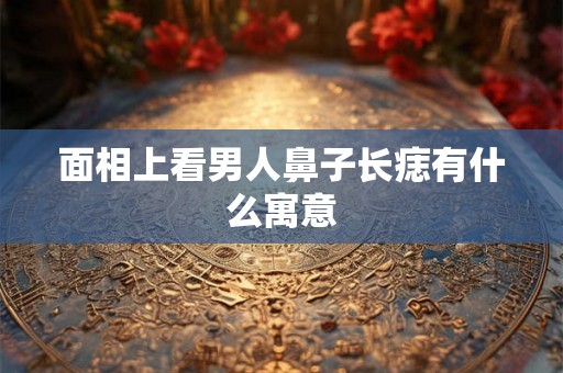 面相上看男人鼻子长痣有什么寓意