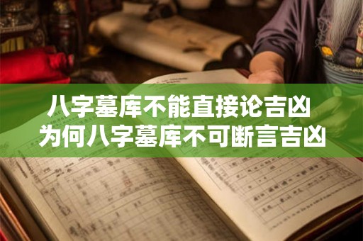 八字墓库不能直接论吉凶 为何八字墓库不可断言吉凶