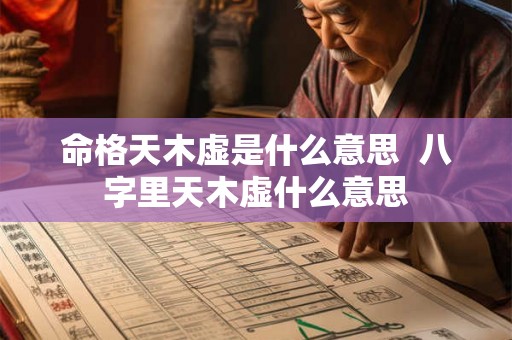 命格天木虚是什么意思 八字里天木虚什么意思 命格天木虚是什么意思 八字里天木虚什么意思
