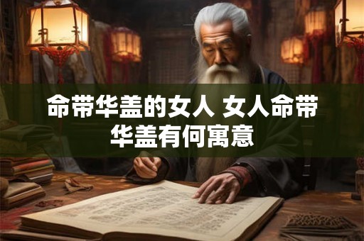 命带华盖的女人 女人命带华盖有何寓意