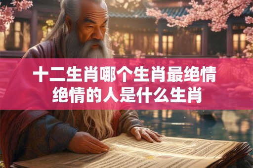 十二生肖哪个生肖最绝情 绝情的人是什么生肖