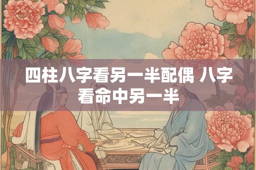 四柱八字看另一半配偶 八字看命中另一半