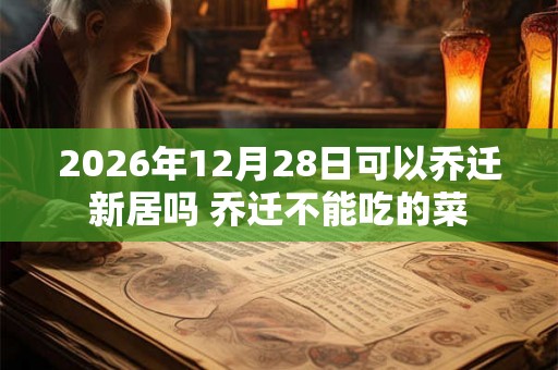 2026年12月28日可以乔迁新居吗 乔迁不能吃的菜
