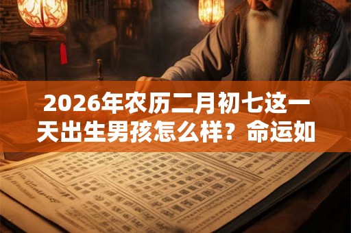 2026年农历二月初七这一天出生男孩怎么样？命运如何？