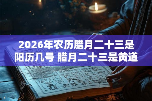 2026年农历腊月二十三是阳历几号 腊月二十三是黄道吉日吗