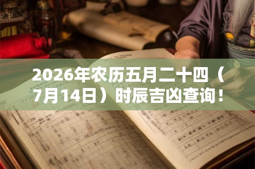 2026年农历五月二十四（7月14日）时辰吉凶查询！