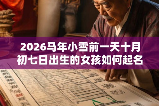 2026马年小雪前一天十月初七日出生的女孩如何起名？