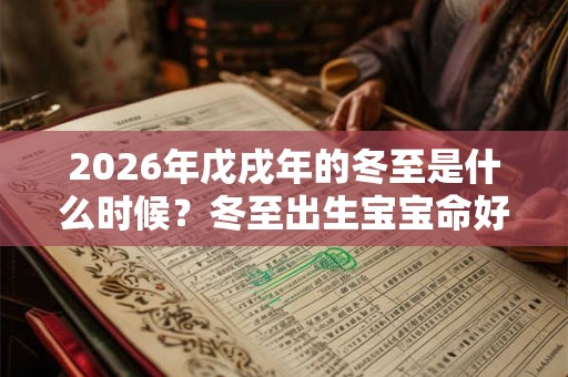 2026年戊戌年的冬至是什么时候？冬至出生宝宝命好不好？