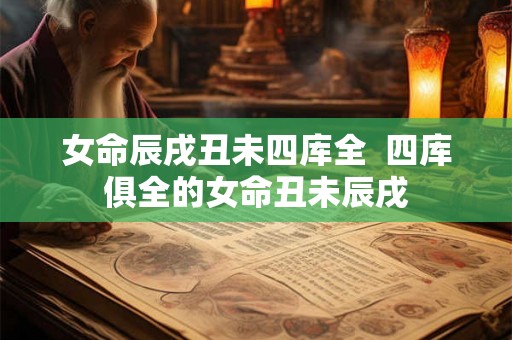 女命辰戌丑未四库全  四库俱全的女命丑未辰戌