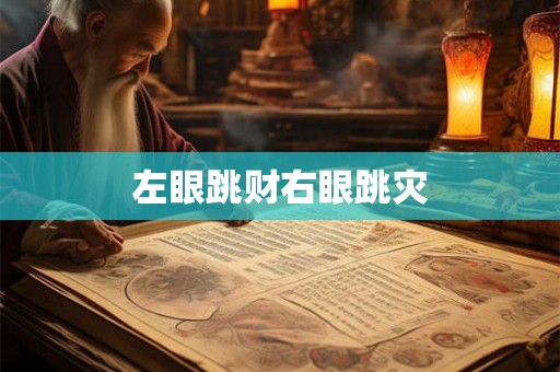 左眼跳财右眼跳灾 左眼跳财右眼跳灾
