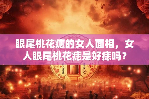 眼尾桃花痣的女人面相，女人眼尾桃花痣是好痣吗？