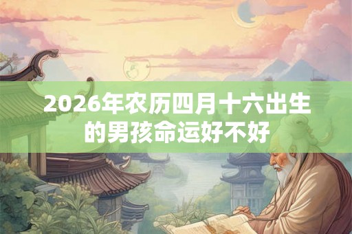 2026年农历四月十六出生的男孩命运好不好 2026年农历四月十六出生的男孩命运好不好