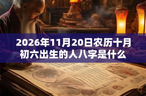 2026年11月20日农历十月初六出生的人八字是什么 2026年11月20日农历十月初六出生的人八字是什么
