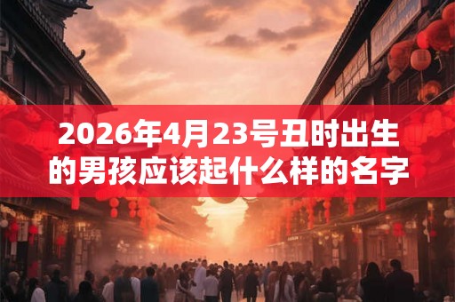 2026年4月23号丑时出生的男孩应该起什么样的名字