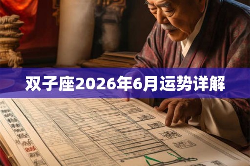 双子座2026年6月运势详解 双子座2026年6月运势详解