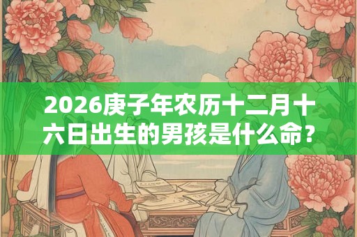2026庚子年农历十二月十六日出生的男孩是什么命？