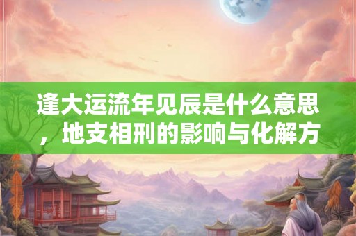 逢大运流年见辰是什么意思，地支相刑的影响与化解方法