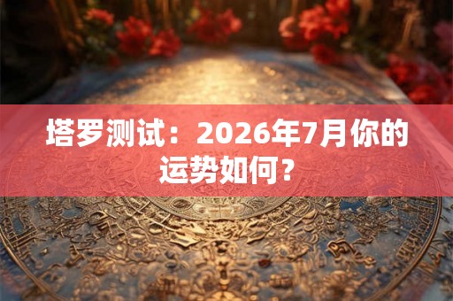 塔罗测试：2026年7月你的运势如何？